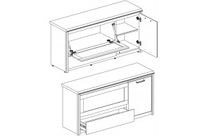 Тумба под телевизор Бьёрк RTV 1V1D1S