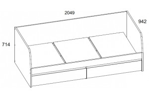 Односпальная кровать Джаз 90-2