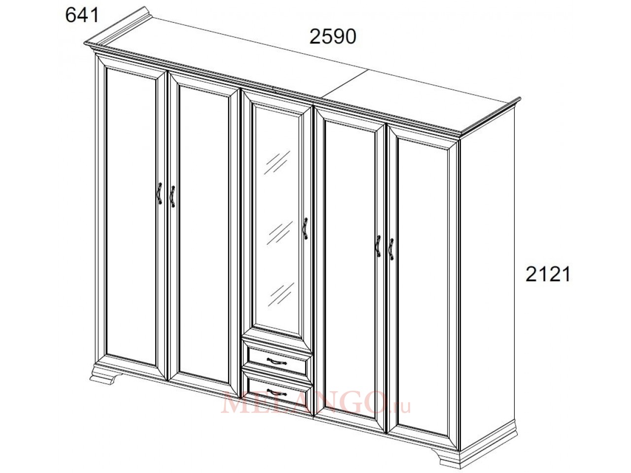 Шкаф Тиффани 5dg2s z