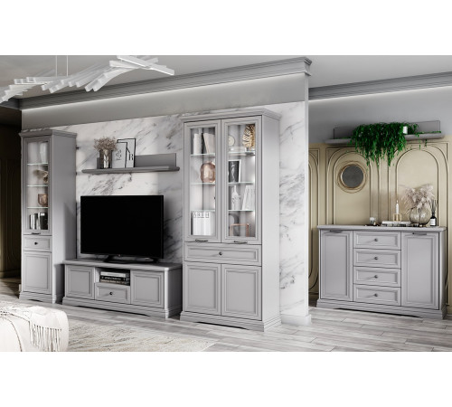 Шкаф с витриной 2V2D1S Н VALENCIA (Валенсия)