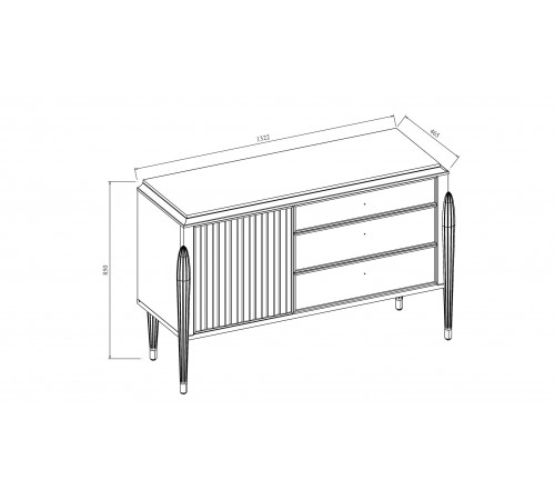 Туалетный столик Gravita (Гравита) GRAV-23 слоновая кость Туалетный столик Gravita (Гравита) GRAV-23 слоновая кость
