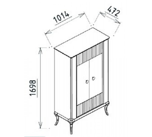 Витрина 2-х дверная Песаро (PESARO) PESR-13