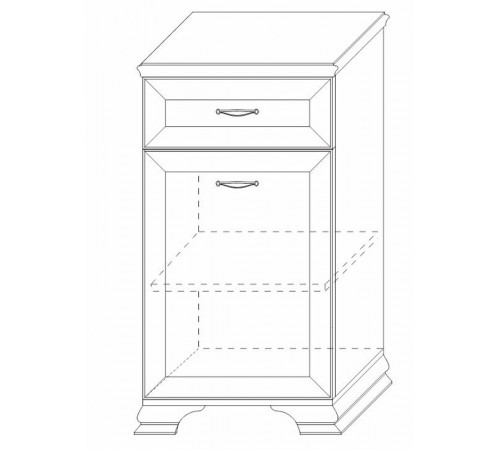 Тумба высокая 450 Сиена (Бодега белый)