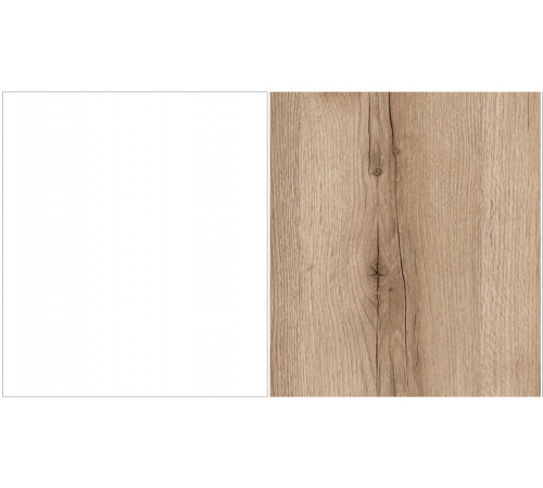 Шкаф низкий Вега Скандинавия (глянец, белый + дуб каньон)