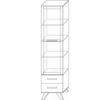 Гостиная Вега Скандинавия 3 (глянец, белый + дуб каньон)