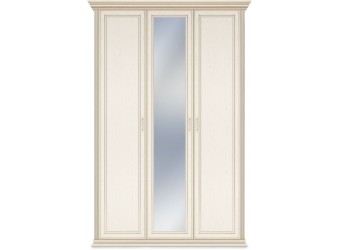 Шкаф с 2 глухими и зеркальной дверями Венето Дуб Леонардо (патина "золото")