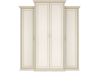 Шкаф 4-х дверный с пеналами Венето Дуб Леонардо (патина "золото")