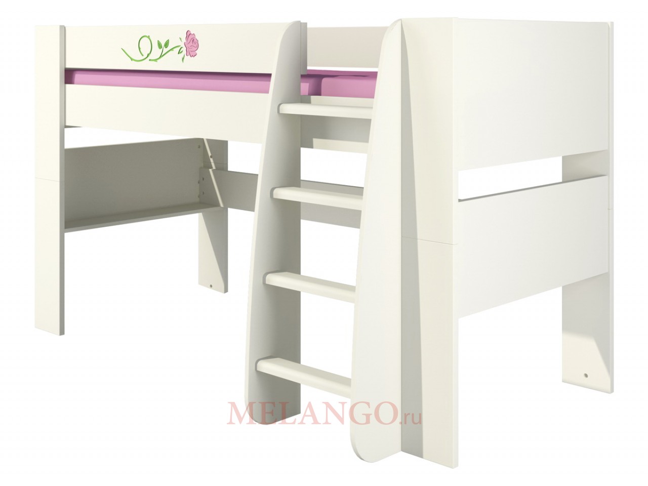 Детская кровать чердак с лестницей Розалия КРД120-1Д1