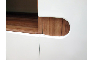 Двухстворчатый шкаф витрина Леонардо МН-026-03 белый