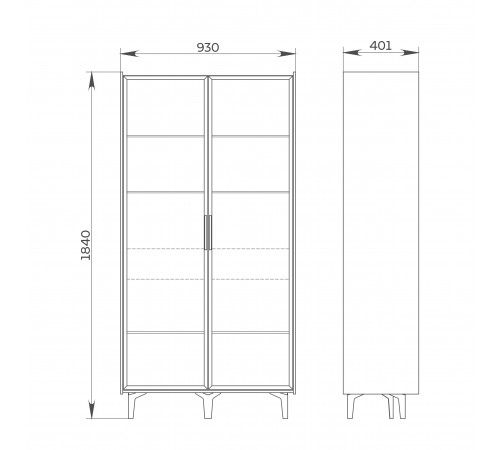 Шкаф комбинированный Модена МН-048-22