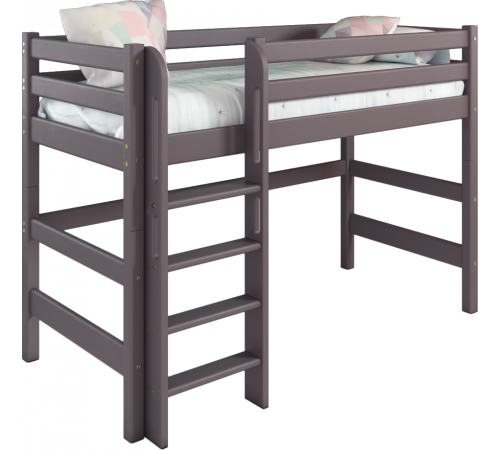 Кровать Соня Лаванда полувысокая вариант 5 с прямой лестницей