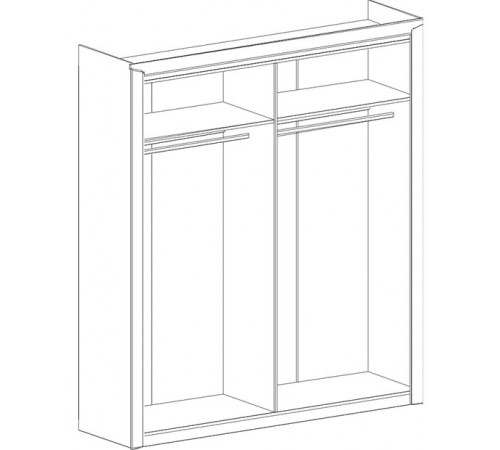 Шкаф для одежды четырехдверный Соренто 