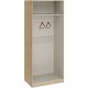 Шкаф для одежды с 2-мя дверями «Николь» (Бунратти/Фон Коричневый) СМ-295.07.003