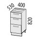 Шкаф кухонный напольный Оранж 09.90 (с системой плавного закрывания)