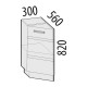 Шкаф кухонный угловой Палермо 08.65.1 левый (торцевой)
