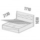 Двуспальная кровать Соната 98.21.1 с подъемным механизмом