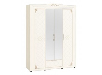Четырехстворчатый шкаф для одежды с зеркалом Версаль 99.14