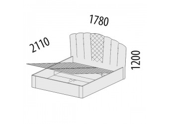 Двуспальная кровать Версаль 99.21 с подъемным механизмом