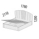 Двуспальная кровать Версаль 99.21 с подъемным механизмом