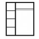 Трехстворчатый шкаф для одежды с зеркалом Карина-3 К3Ш1/3 с шелкографией (бежевый)