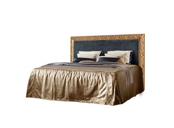 Двуспальная кровать с подъемным механизмом Тиффани Премиум ТФКР-3(П) с мягкой спинкой (золото)