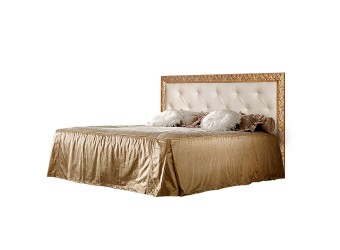 Двуспальная кровать с подъемным механизмом Тиффани ТФКР140-2 с мягкой спинкой (золото)