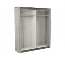 Шкаф 4-х дверный 2300, Денвер Риббек серый