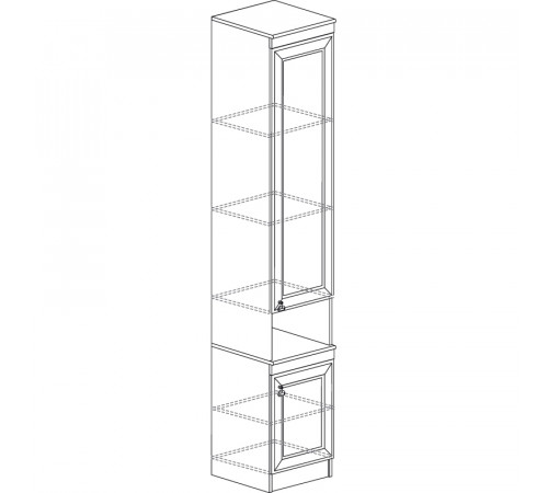 Шкаф комбинированный Инна 617 светлый